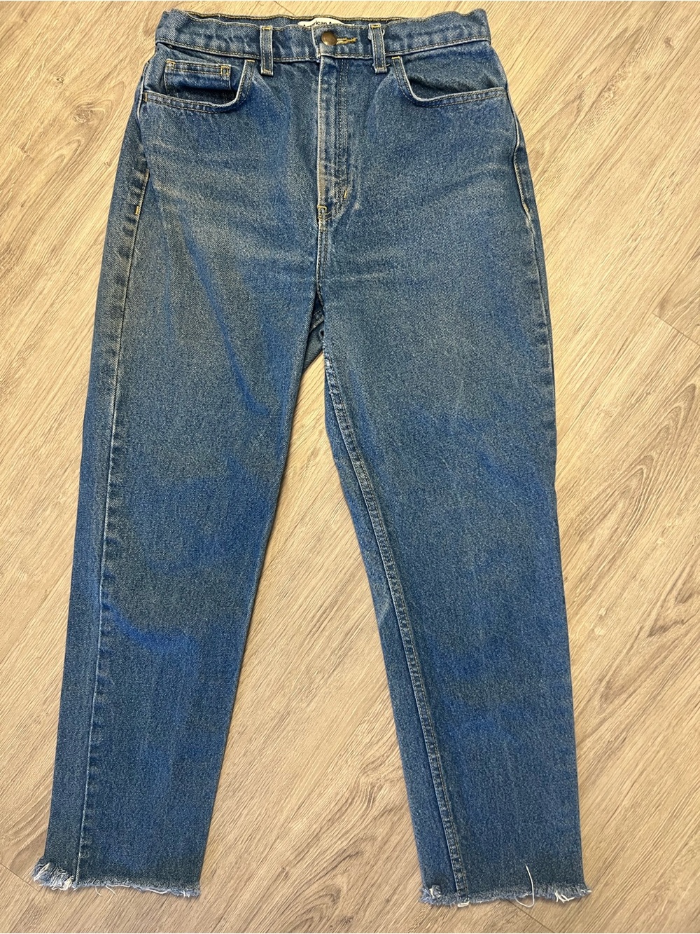 American Apparel | The High Waist Jean | Frayed Hem